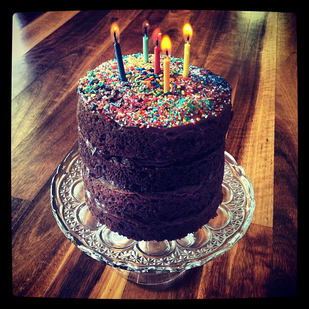 Happy Birthday Grandad! You are never to old for lots of sprinkles!!! (Cake decorated by Master Ben)