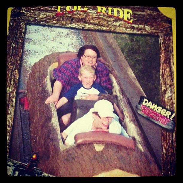 Ben's first Log Ride.....he survived xo
