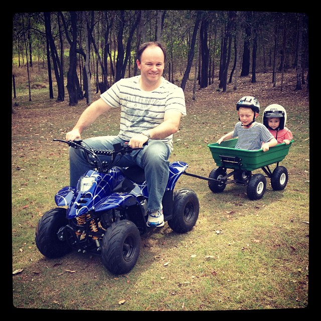 Uncle Al and the two little motor heads!