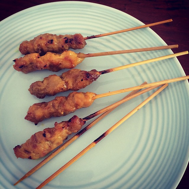 Street food on sticks is very popular. It is seriously so GOOD!!!