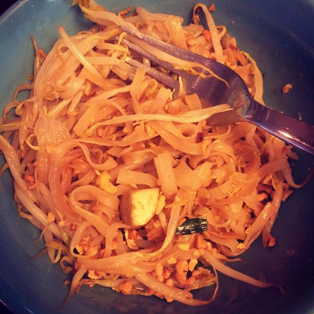 Look what's for dinner. Our amazing Kanchi made Pad Thai!!! So GOOD!