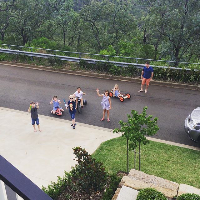 Home in Australia !!! Ben out playing with all of his cousins ️