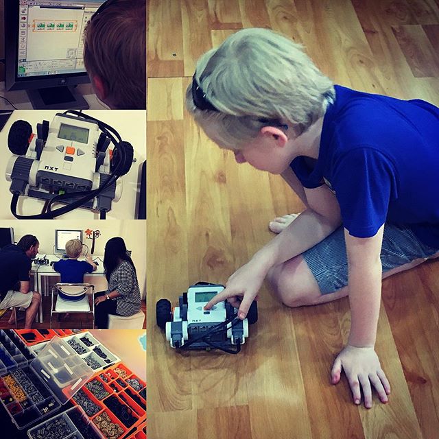 Ben's first Lego robotics class - Ben and Andrew are hooked!