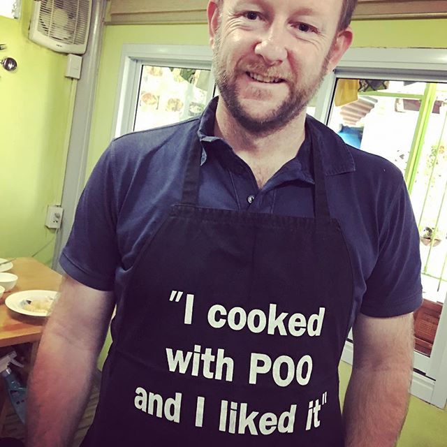 This guy had a great time cooking with Poo