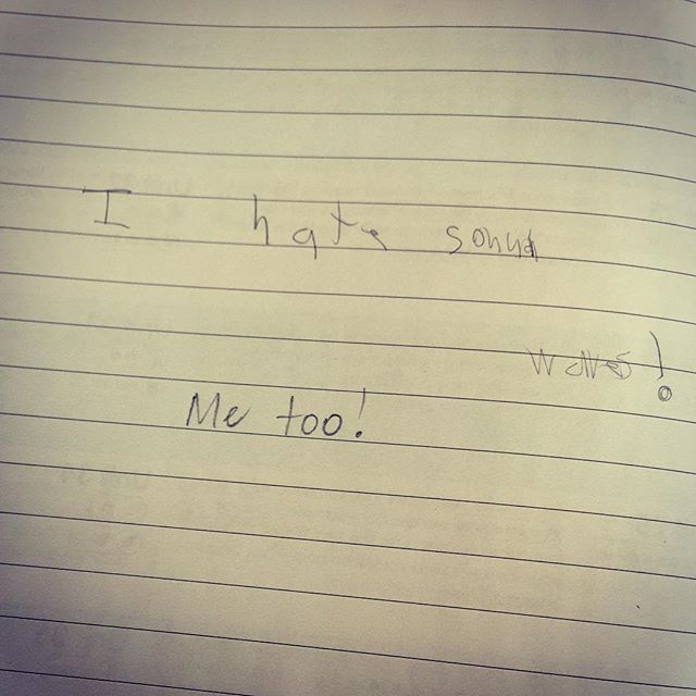 Looking through Ben's books for his homework I find this written in the back of his Sound Waves book 'I hate Sound Waves'.......me too!!!!