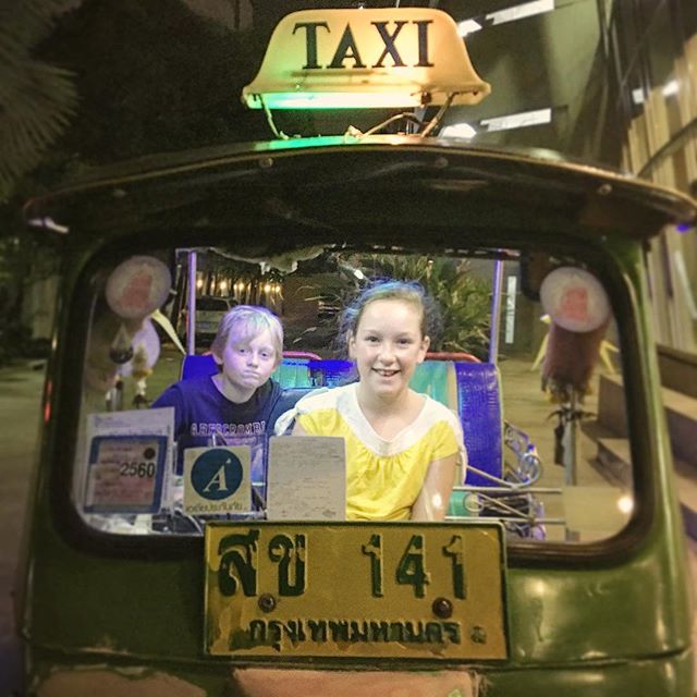 These two came home from the tour early but spent some time posing for photos in the Tuk Tuk