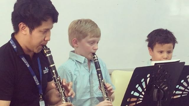 Ben’s last concert for the school year. Such an improvement (not as many squeaks). Many thanks to his teacher Wan and his mate Oscar.