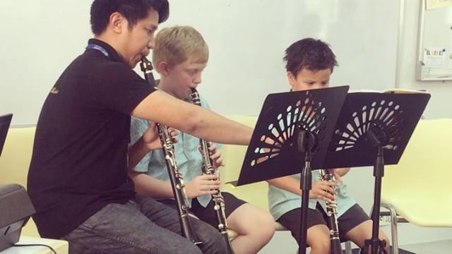 Ben’s last concert for the school year. Such an improvement (not as many squeaks). Many thanks to his teacher Wan and his mate Oscar.