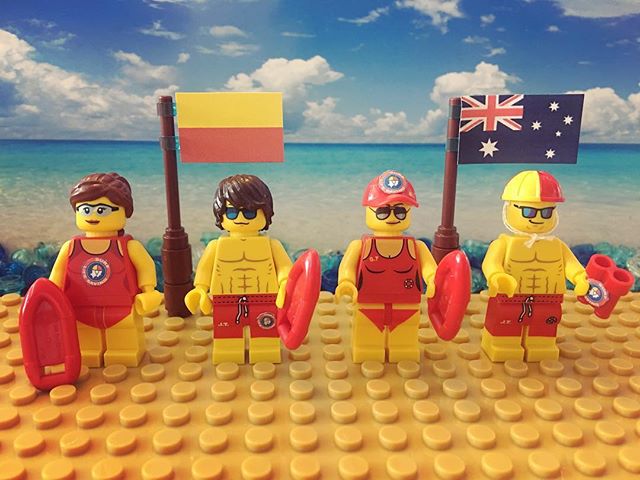Latest LEGO project......(needs a few corrections Lifeguard flag is upside down and I have to work out how to cut those little logos out neatly)